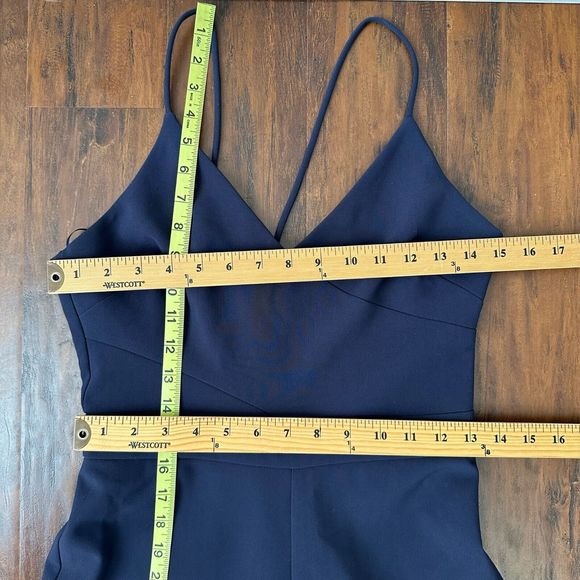 NWOT LIKELY Spaghetti Strap Straight Leg Jumpsuit in Blue - Picture 10 of 11